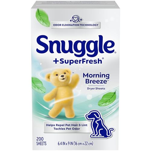 Snuggle Snuggle Plus superfresh Fabric Softener Dryer Sheets, Original, 200 Count, 200, 200 Count
