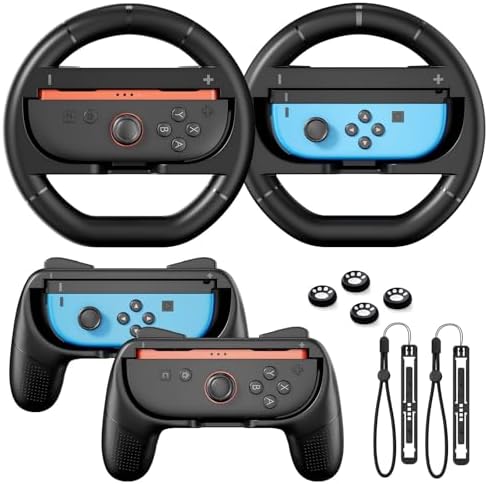 Amazon.com: Switch 2 Joycon Grips & Steering Wheels, Joycons ...