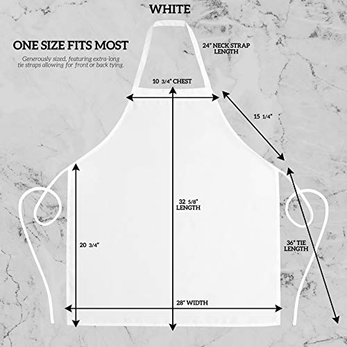 Image of GREEN LIFESTYLE 12 Pack Bib Apron - Unisex White Aprons, Machine Washable Aprons for Men and Women, Kitchen Cooking BBQ Aprons Bulk (Pack of 12, No Pockets, White)