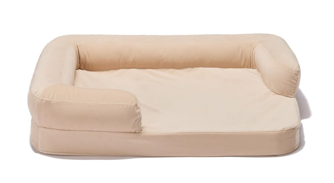 Cutepups (Large Size Cream 3 Side Border Orthopedic Dog Bed Comfortable Dog Mattress for Sleeping, Washable pet Bed for Dogs (B0D94WPRRN) Amazon Price History, Amazon Price Tracker