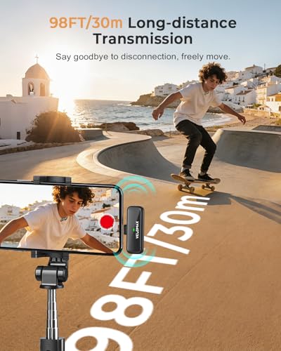 Image of VELOMAX Mic for YouTube Wireless, Active Intelligent Noise Reduction Wireless Mic for YouTube, Magnetic Clip Mini Wireless Microphone, Ideal for Video Recording & Content Creators (Dual Channel)