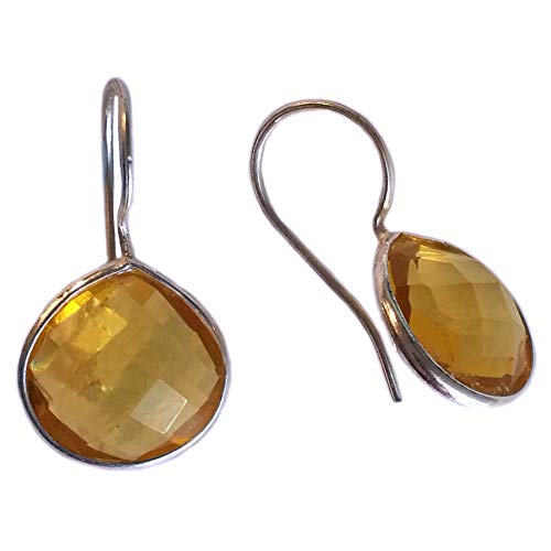 Pendentifs d'oreilles citrine Le Luft en argent 925, le cadeau idéal pour marquer un moment
