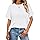 Wayleb Tee Shirt Femme Oversize Été Décontracté Col Rond Manches Courtes Grande Taille Haut Chic et Elégant T Shirts Couleur Unie Blouse