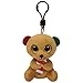 TY 35203 Bear Boo Xmas 2017" Bella-Bär mit Zuckerstange Plüsch, 8.5 cm, Mehrfarbig