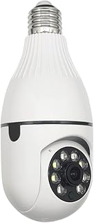 EVERSECU HD 2K 3.0MP Wireless PTZ Security Camera with E27 Light Connector, Motion Auto Tracking, 2 Way Audio, Spotlight Night Vision, ICSEE APP, WiFi Screw-in CCTV Camera