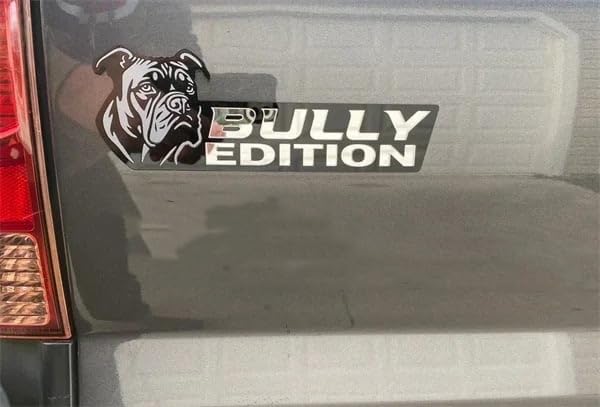 Image of Americ Bully Dog Edition 3D Badge Laser Cutting Emblem, Automotive Decals Stickers for Truck, RV, Boat Exterior Decoration, Fun Animal Decor Car Accessories Gifts