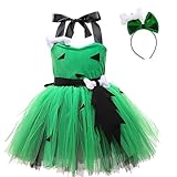 幼児用ハロウィンチュチュドレス,女の子用ハロウィンチュチュドレス, ハロウィンチュールドレスチュチュドレスハロウィンドレス衣装, リボンヘッドバンド付きパーティードレス、ハロウィンコスチュームノースリーブプリンセスドレス、ハロウィン誕生日用