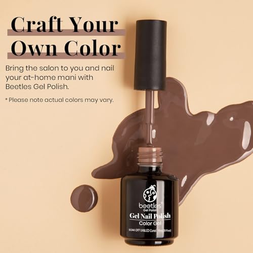 Image of Beetles Brown Gel Nail Polish - 15ml Dark Brown Gel Polish, Soak Off Uv LED Nail Lamp Fall Nails Art Manicure