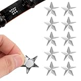 Penitue 10pcs Snowboard Stomp Pads, Iron Snowboard Grip Pad with Self-Adhesive Backing for Enhanced Traction & Control in Winter Snowboarding (Star Shape)