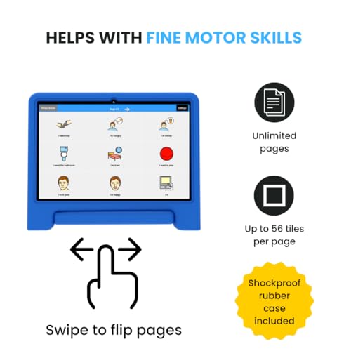 TalkingTiles - AAC Device for Autism & Speller Board. Communication Board for Nonverbal Kids & Adults. Alternative to PECS & Communication Cards. Augmentative Alternative Communication Tablet.