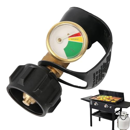 Xiixuuj Jauge De Bouteille De Gaz Propane, Indicateur De Niveau, Manomètre Détecteur De Fuite, Détendeur Gaz, Raccords en Cuivre D'interface De Réservoir De Gaz