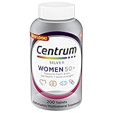 Centrum Silver Women's Multivitamin for Women 50 Plus, Multivitamin/Multimineral Supplement with Vitamin D3, B, Calcium and Antioxidants, Gluten Free, Non-GMO Ingredients, 200 Count