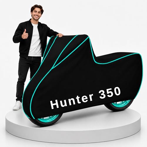 Image of My NEW Covers 100% Water Resistance Hunter 350 Bike Cover | Taffeta Body Cover for Rain & Sun | UV Protection, Dustproof, Scratch Resistant, Windproof, Heat Resistant, Vehicle Specific Fit