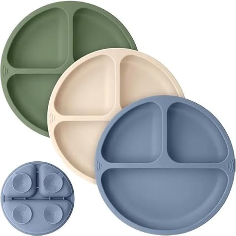 Set of 3 Non-Slip Baby Plates Cover