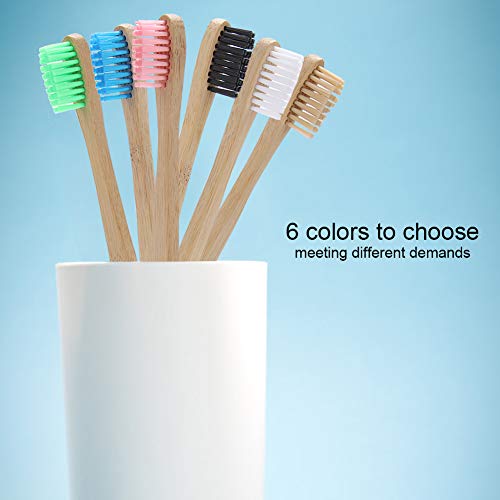 Junlucki Fibra de nylon macia natural, escova de dentes, para banheiro em casa (azul)