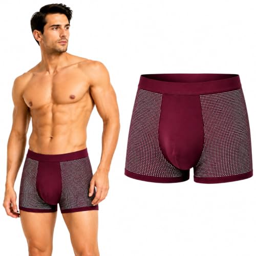 Image of Parent Men Breathable Pouch Men Underwear Packs Mesh Boxer Briefs | Dots | Multicolor