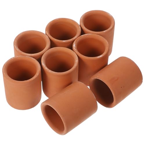 Kisangel 8pcs Miniature Terracotta Clay Pots, 1.41inch Mini Flower Pots Small Clay Succulent Planter for DIY Nursery Indoor Decoration