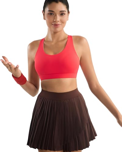 Image of RUNNING GIRL Sports Bras for Women,Padded Strappy Sports Bras Criss-Cross Back Medium Support Sports Bras with Removable Cups