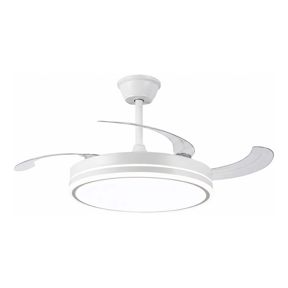 Els Banys - Ventilador de Techo LED con Aspas Plegables - Ø40 cm Cerrado / Ø91 cm Abierto - Motor DC 72W Silencioso - 6 Velocidades - Luz CCT Regulable - Mando a Distancia