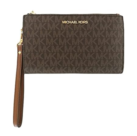 Michael Kors Handgelenktasche mit doppeltem Reißverschluss