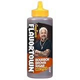 Guy Fieri's Flavortown Bourbon Brown Sugar BBQ Sauce - Sweet & Smoky Barbecue Sauce, Use for Chicken Wings, Ribs, Burgers, & More - 15.2 Ounce Bottle (Pack of 1)