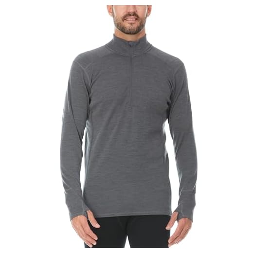Minus33-100% Merino Wool - Isolation Men’s Midweight Quarter Zip - Warm Pullover - Outdoor Recreation Sweater - No Itch Renewable Fabric - Charcoal Gray - Medium