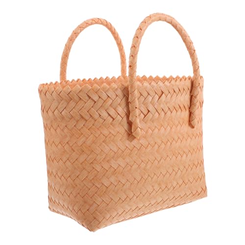 BESPORTBLE Elegant Woven Beach Tote Bag Shopping Tote Grocery Plastic Rattan Purse