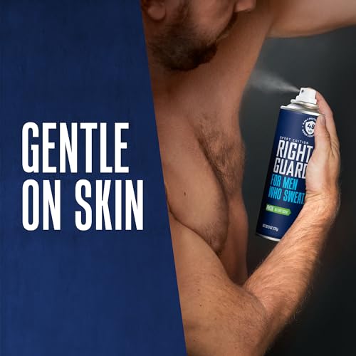 Right Guard Sport Fresh Scent Antiperspirant & Deodorant Spray - 4-in-1 Protection Spray Deodorant for Men, Blocks Sweat, 48-Hour Odor Control, Quick-Drying, & Long-Lasting, 6oz (3 Pack)