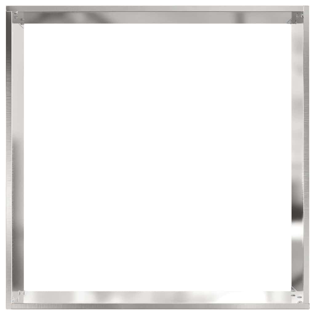 Bordure de pelouse en acier inoxydable argenté 50 x 50 x 13 cm, bordure en métal durable pour jardin et parterre de fleurs, bordure de pelouse robuste pour l'aménagement paysager, résistante aux
