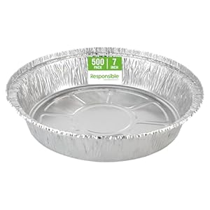 7 inch Round Cake Pie Pans, Forever-Recyclable™ Aluminum, Extra Strength for Take Out, Cooking, Baking, Freezing and Meal Prep (500 Count)