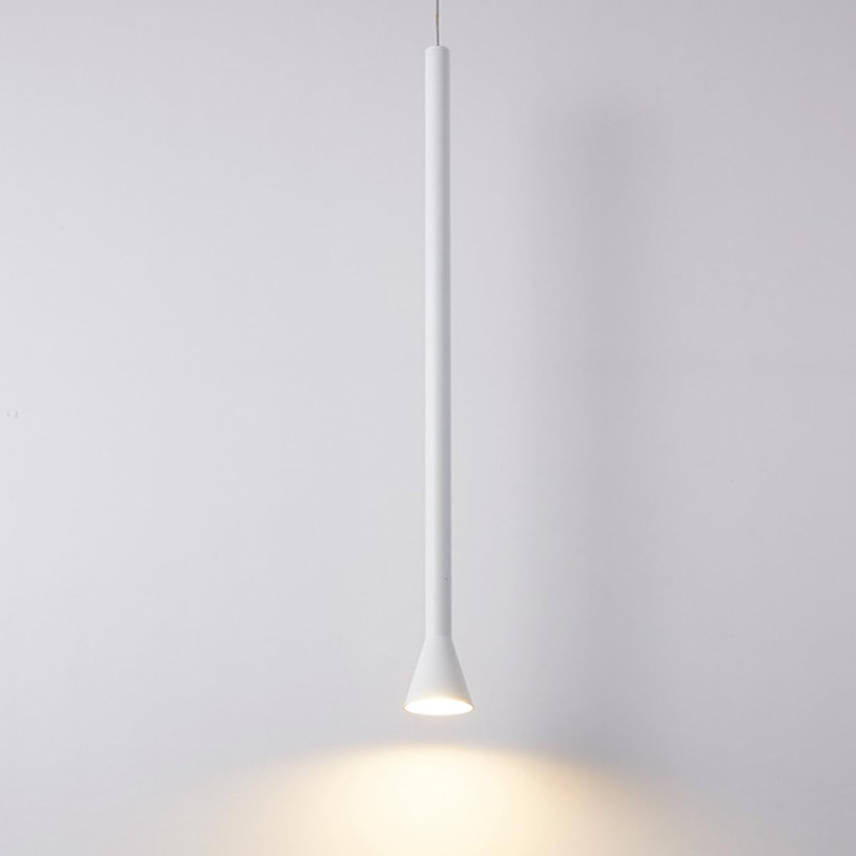 SXECAEPS Pendant Lamps Nordic Hanging Lamp Aluminum Long Tube Bedside Decoration Single Chandelier 3W LED Cylinder Droplight for Living Room Bedroom Hallway