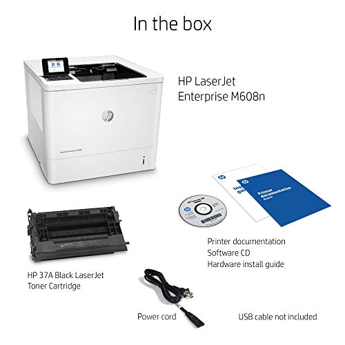 HP LaserJet Enterprise M608n Monochrome Printer with built-in Ethernet (K0Q17A), Light Gray - Thumbnail 5