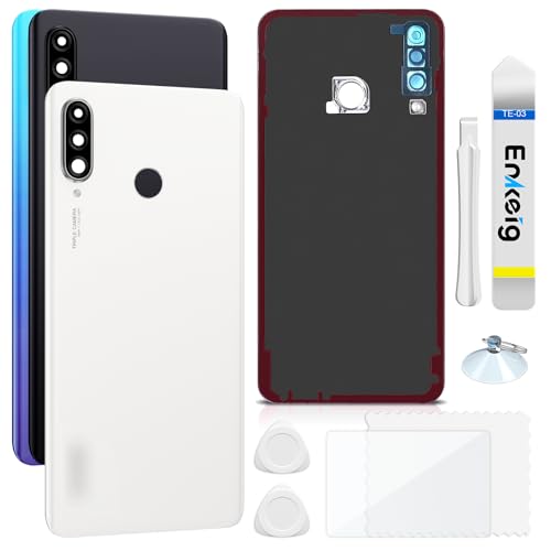 Vitre arrière pour Huawei P30 Lite de remplacement, couvercle batterie blanc avec kit MAR-LX2