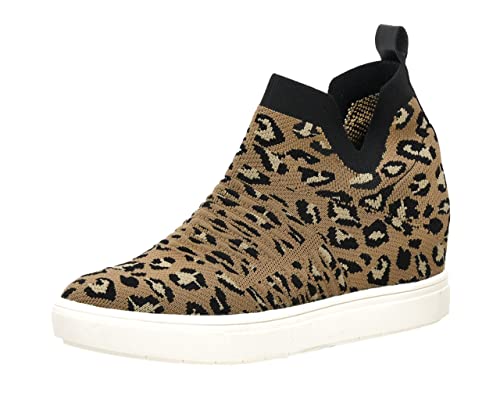 CUSHIONAIRE Women's Hoyt Knit Hidden Wedge Sneaker +Memory Foam & Wide Width Available