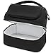 FlowFly Double Decker Cooler Insulated Lunch Bag Large Tote for Boys, Girls, Men, Women, With Adjustable Strap,Black