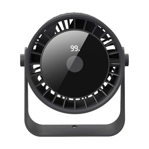 FytStycale Mini Ventilador Eléctrico para Mesa Use Dispositivo de Enfriamiento de Aire Portátil Ideal para Dormitorios Y Cocina, Gris Oscuro, Individual