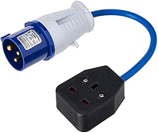 Powermaster 341082 16A-13A Fly Lead Converter 16A Plug to 13A Socket