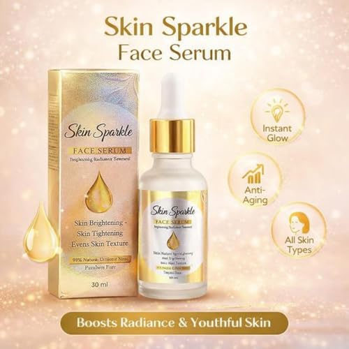 Image of Skin Sparkle Facial Serum for Glowing Skin | Brightening & Tightening Face Serum | Helps Improve Skin Texture | 99% Natural Ingredients | Paraben Free | 30ml