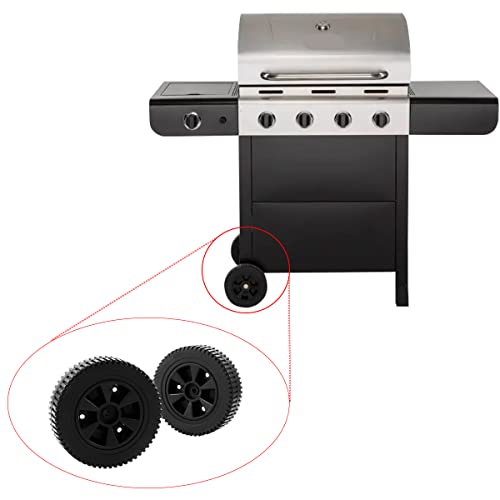 G437-0037-W1 Grill Wheels Replacement Parts For Charbroil Wheels Gas2Coal 463344015 463436215 463347017 463343015 463376017 463432215 Kenmore 415.16123801 Plastic Black 7 Inch Bbq Wheels 2Pcs #TOP1