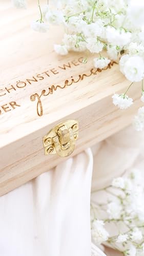 Joli Coon Geldgeschenk Hochzeit - Geldgeschenke zur Hochzeit - Hochzeitsgeschenk Geld - Hochzeitsgeschenke für Brautpaar Geld - 14 x 14 x 3,5 cm