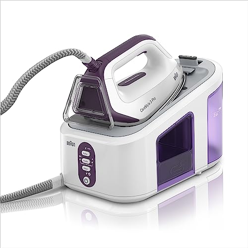 Braun CareStyle 3 Pro IS 3155 VI - Plancha de vapor con suela FreeGlide 3D (2400 W, presión de la bomba de 6,5 bar, vapor de 430 g/min, vapor vertical, depósito de agua de 2 L), color morado Braun CareStyle 3 Pro IS 3155 VI - Plancha de vapor con suela FreeGlide 3D (2400 W, presión de la bomba de 6,5 bar, vapor de 430 g/min, vapor vertical, depósito de agua de 2 L), color morado