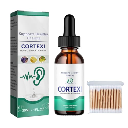 Mnozreo Tinnitus Ohrentropfen,Ohrenpflege-Flüssigkeit,Tinnitus Symptome Ohrpflegeflüssigkeit,Ear Soothing Drops,Ohrensausen Linderung,Tinnitus Dropper,mit Wattestäbchen Kombiniert Werden,30ML