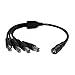 ESUMIC? DC Power Female to Male Splitter Adatper Cable for LED Strip Lights CCTV Camera (1TO4)