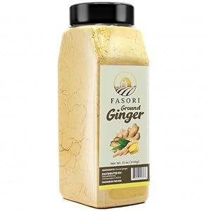Fasori Ground Ginger Powder 12 oz (340 g) – Premium Fine Ginger Root, Fresh & Aromatic, Perfect for Cooking, Baking, Smoothies & Tea