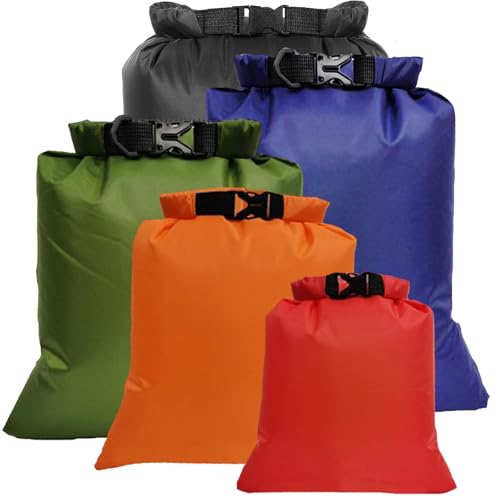 Borsa Impermeabile Sacchetti Asciutti Set di Borsa Asciutta Impermeabile 8L/5L/4L/3L/2L Sacche Stagne Impermeabili Leggeri per Viaggi Rafting Nuoto Snorkeling Campeggio Ciclismo Pesca (Colorato)