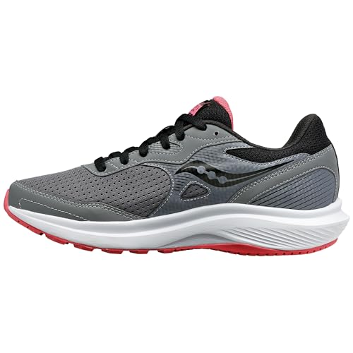 Saucony Women's Cohesion 16 Sneaker, Concrete/Ember, 9.5