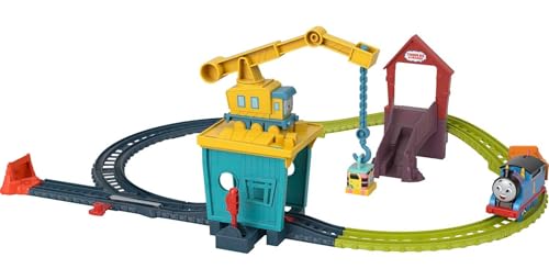 thomas amp friends motorized toy train set fix 39em up friends with carly the crane sandy the rail speeder amp thomas for preschool kids ages 3 years