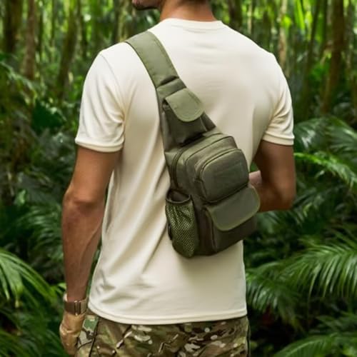 Mochila tipo bandolera para viaje y camping miniatura 4
