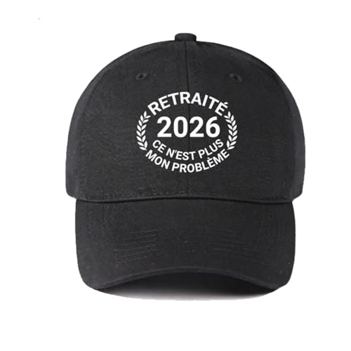 AHEZQILU Casquette Retraite 2026 Homme Femme Cadeau Retraite Homme Humoristique Casquette Baseball Ajustable 55-58cm Broderie Texte Amusant Accessoire Fête...