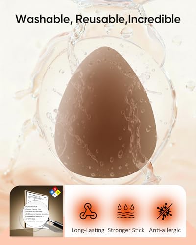 Image of Triangle Nipple Covers For Women Invisible Reusable Sticky Bra